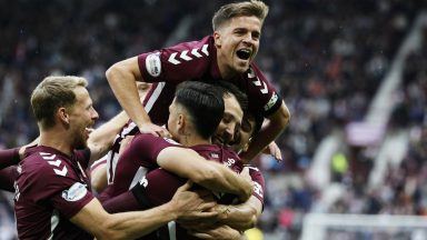 Brilliant Hearts win again to go top as Falkirk are well beaten