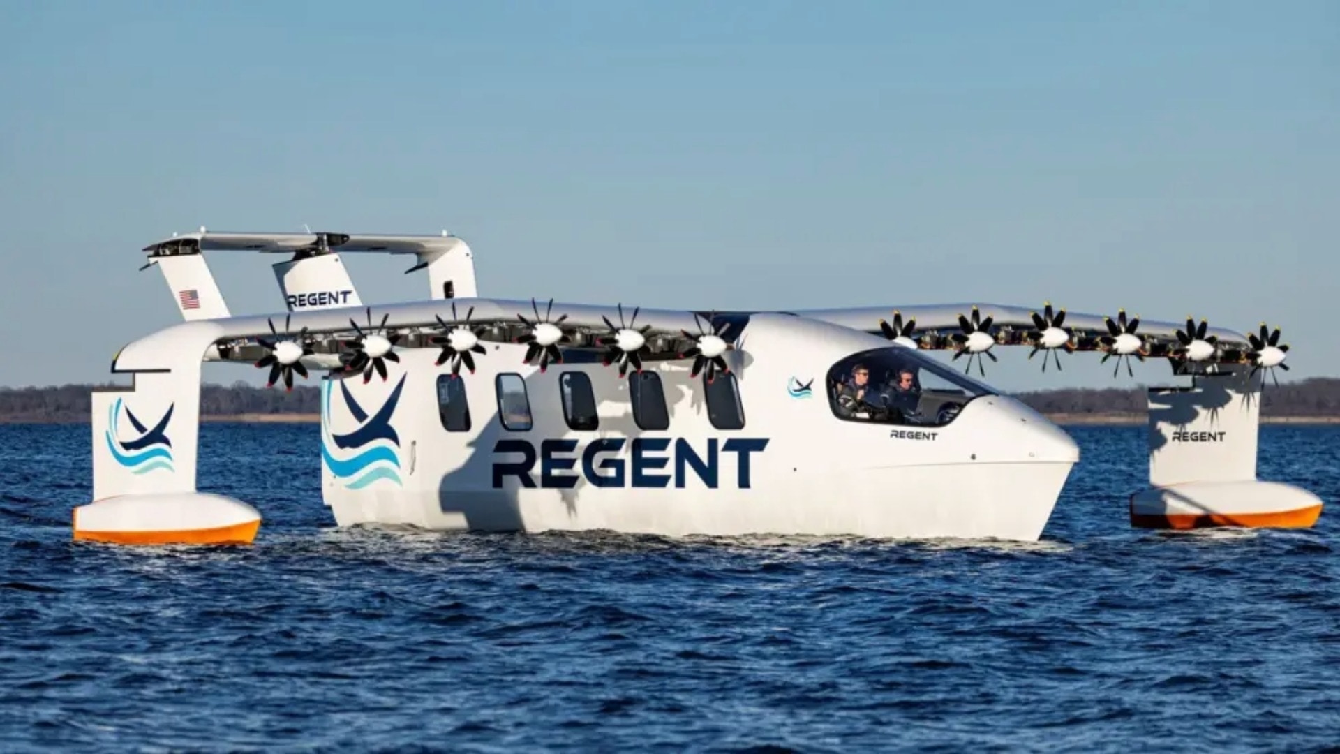 The all-electric Viceroy Seaglider is designed to travel on water on its hull