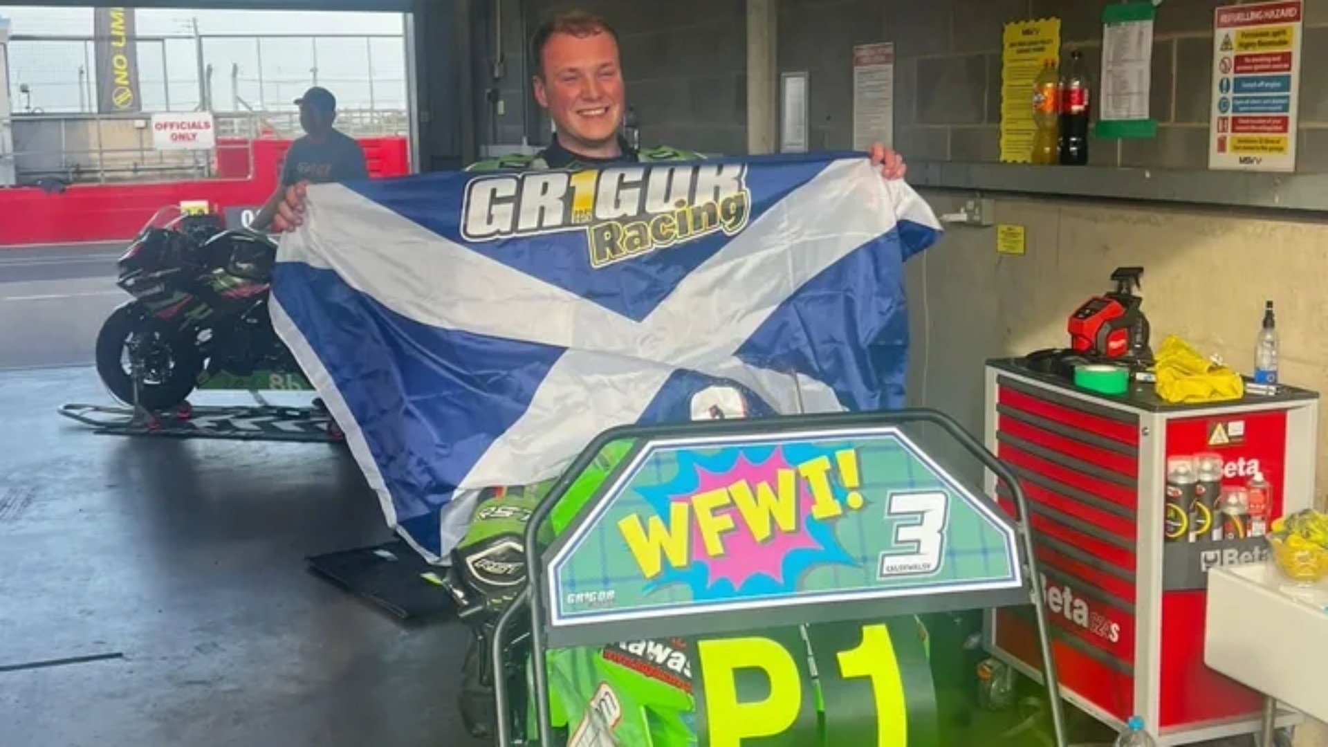 Callum Grigor is out of the coma after the crash.
