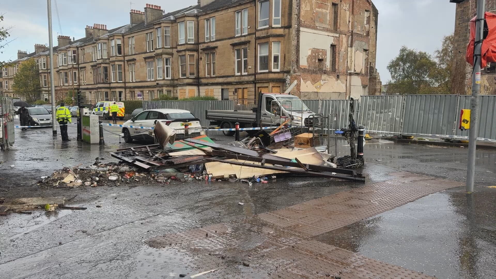Tenement fire at Albert Drive