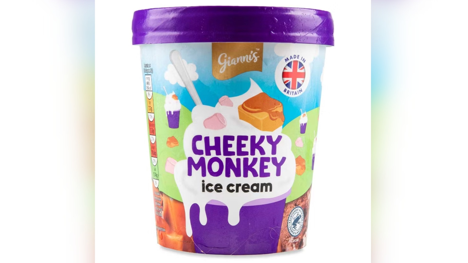 Aldi recalls Gianni’s Cheeky Monkey Ice Cream because of undeclared wheat.