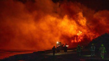 Wildfire breaks out near River Lossie in Moray as crews battle blaze for 16 hours