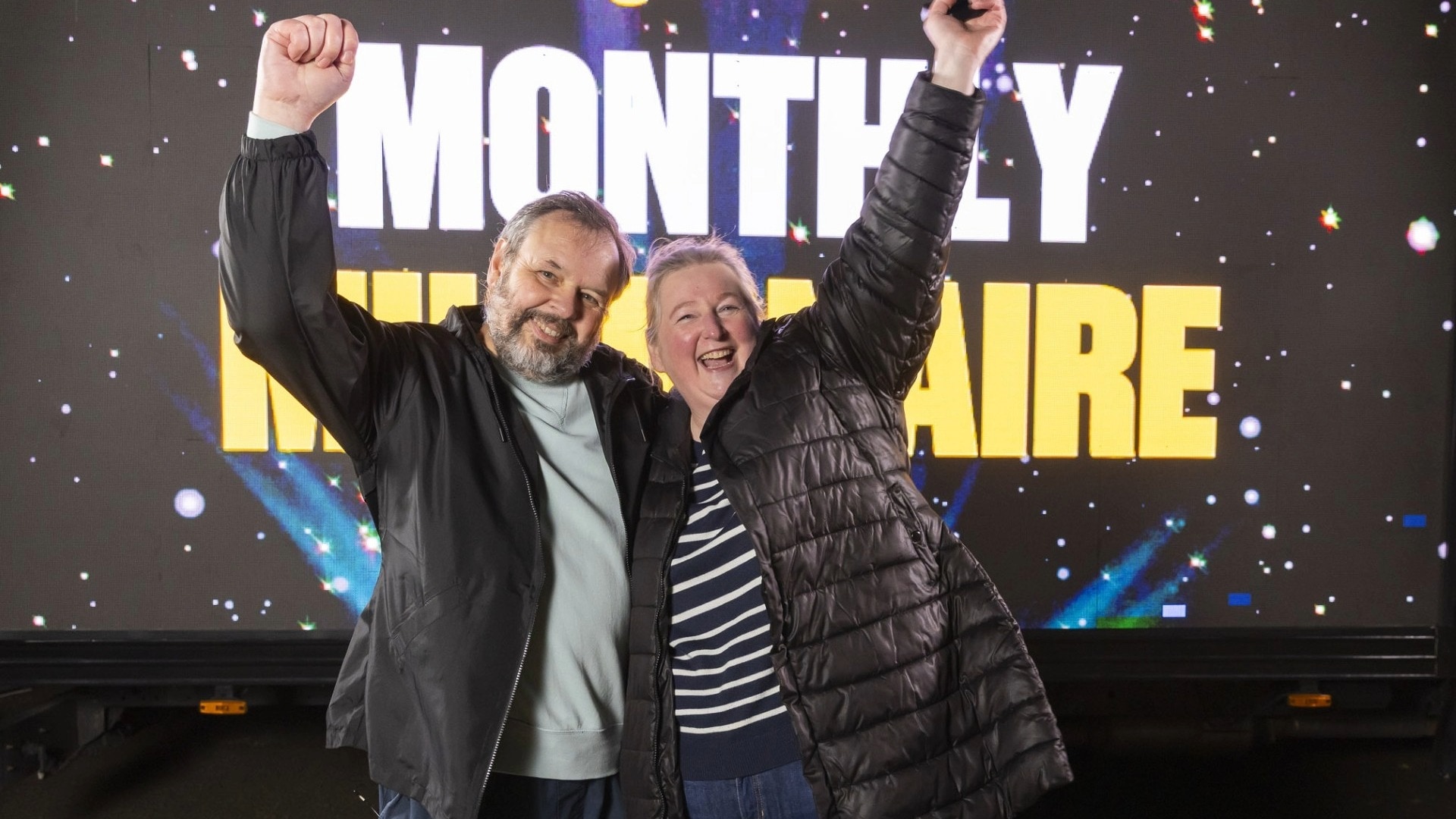 A Scottish dad has become a millionaire after walking back from work in Dundee.