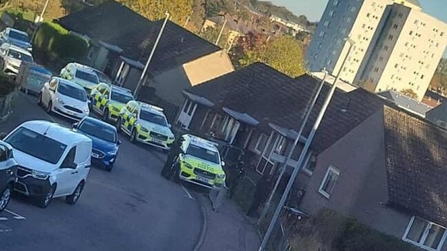 Police were seen on Heathryfold Circle.