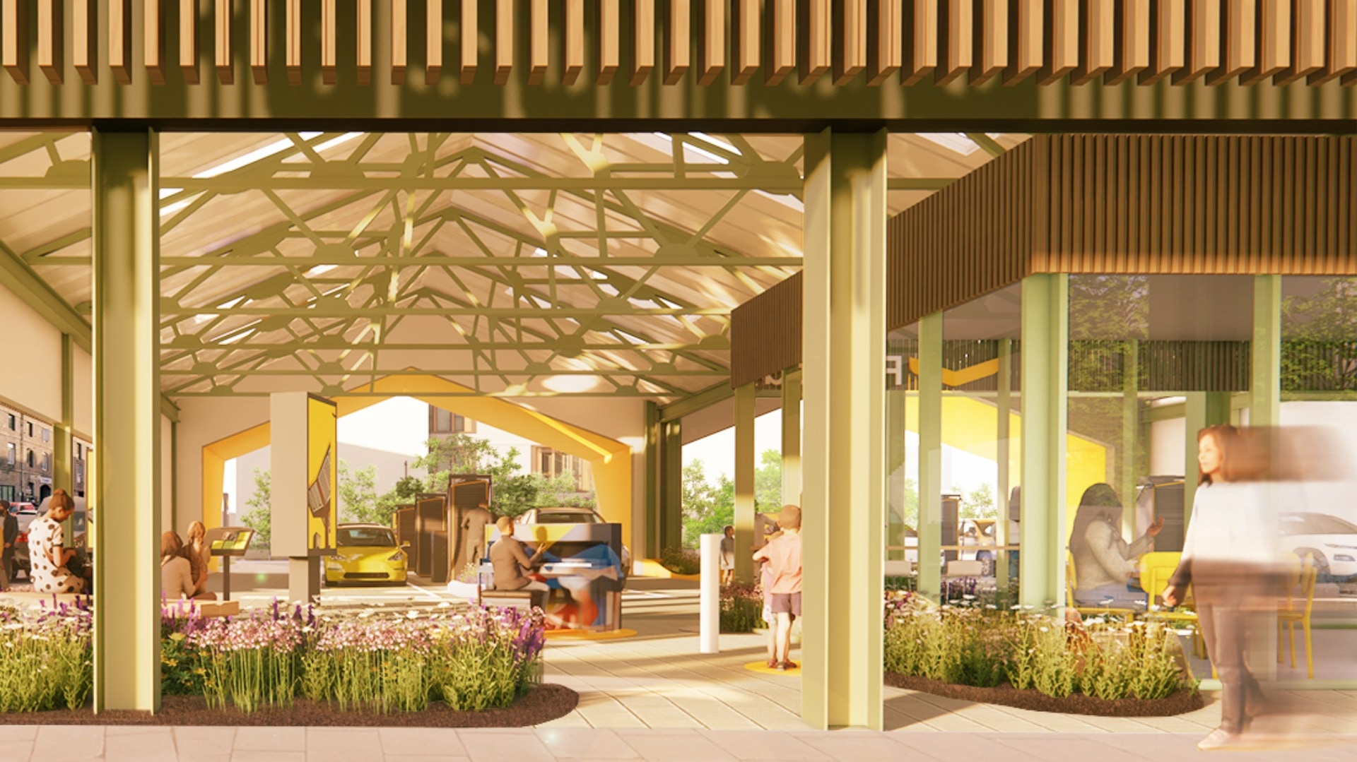 Fastned has been granted planning permission to construct the UK’s first indoor drive-thru ultra-rapid electric vehicle charging hub in Aberdeen. Planning drawings show what the finished product could look like.
