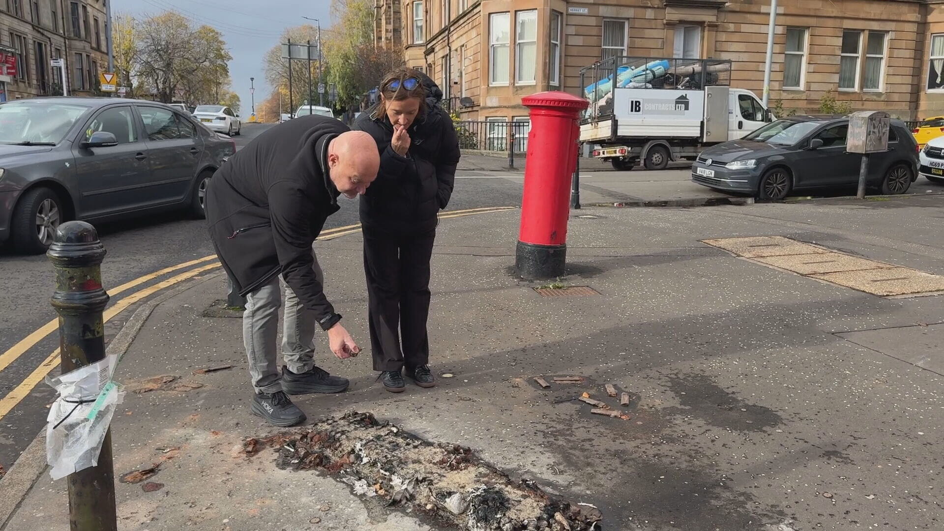 An area of debris in Pollokshields