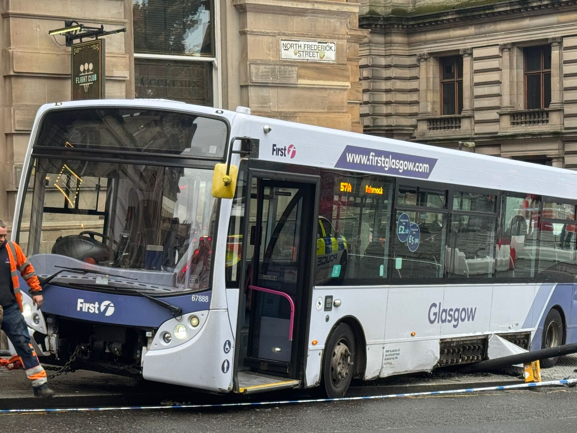 The condition of the driver is unknown.