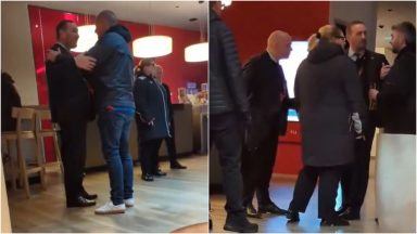 Kevin Thelwell and Patrick Stewart confronted by Rangers fans in hotel after defeat to Sturm Graz
