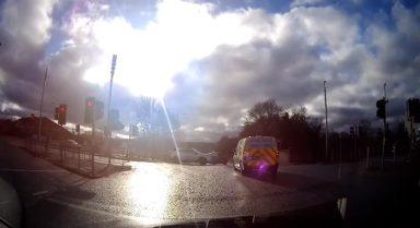 Man in hospital after being hit by car at traffic lights during police chase in Glasgow