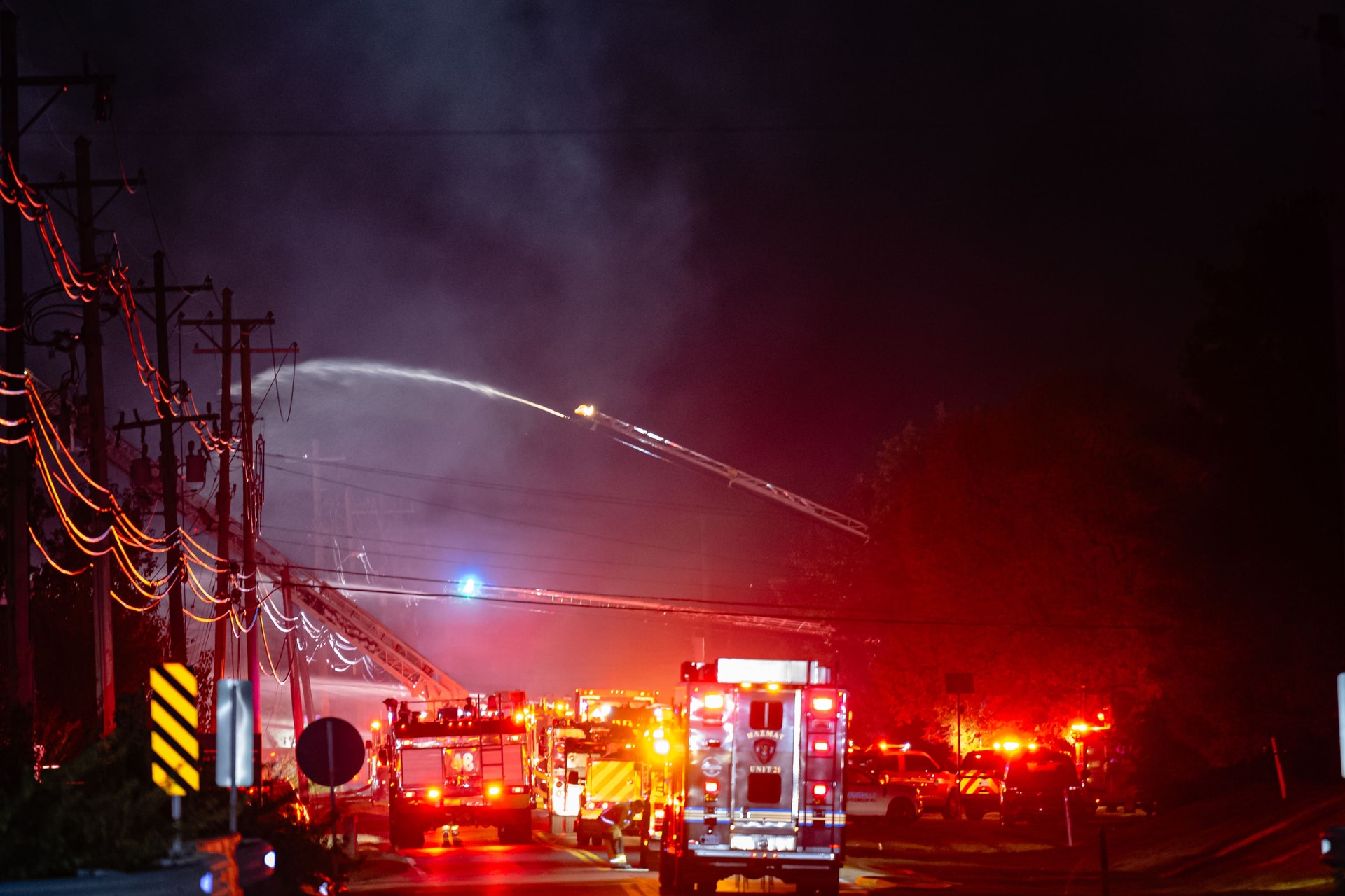 Plumes of smoke rise from the area of a plane crash at Louisville Muhammad Ali International Airport in Kentucky.