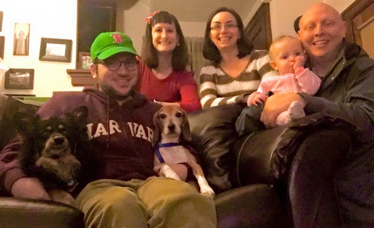 Kathryn Heckendorn with Nicholas Rossi and friends