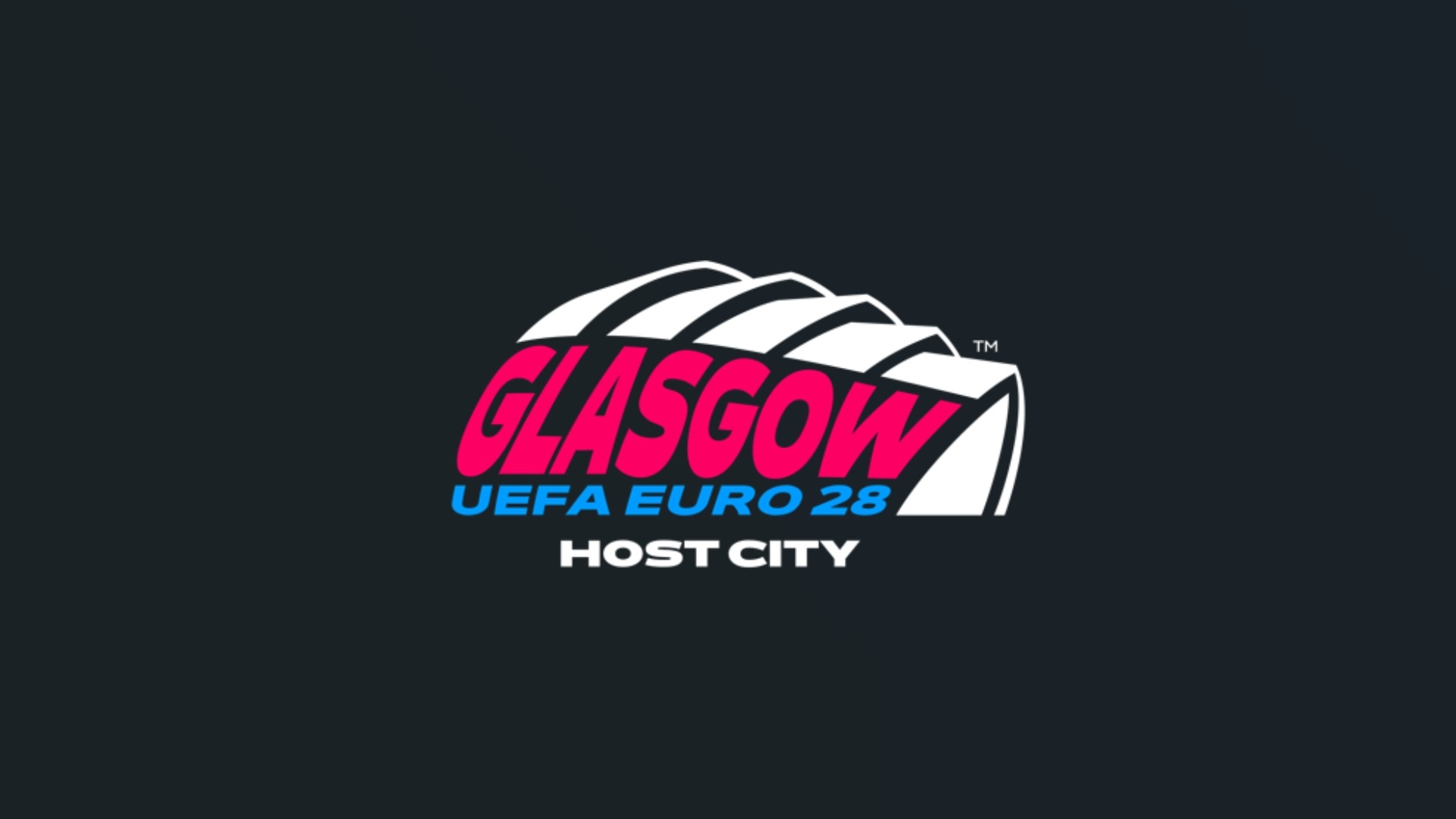 Logo for Glasgow hosting games at EURO 2028.