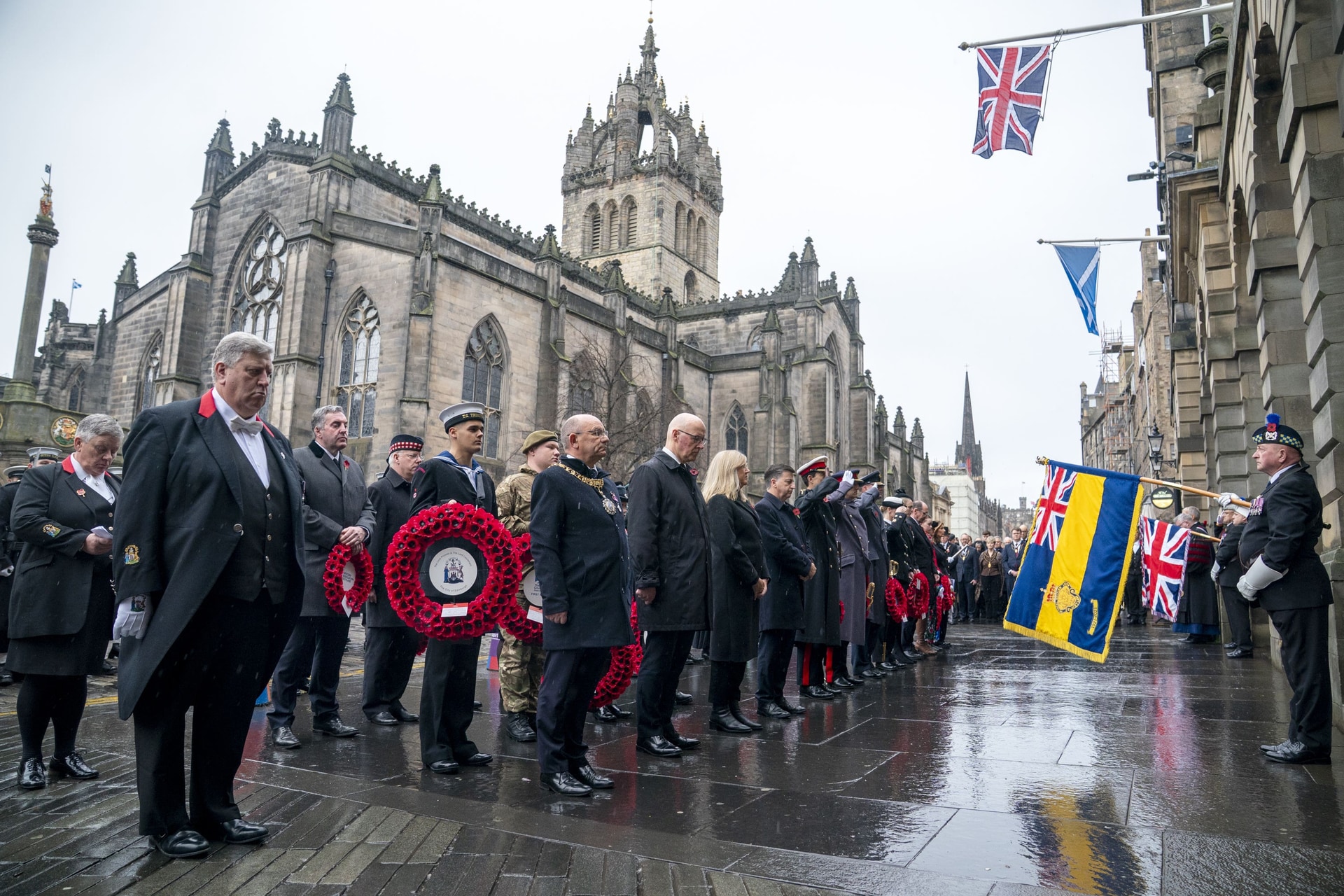 John Swinney stressed the importance of Remembrance Sunday during the service in Edinburgh (Jane Barlow/PA)
