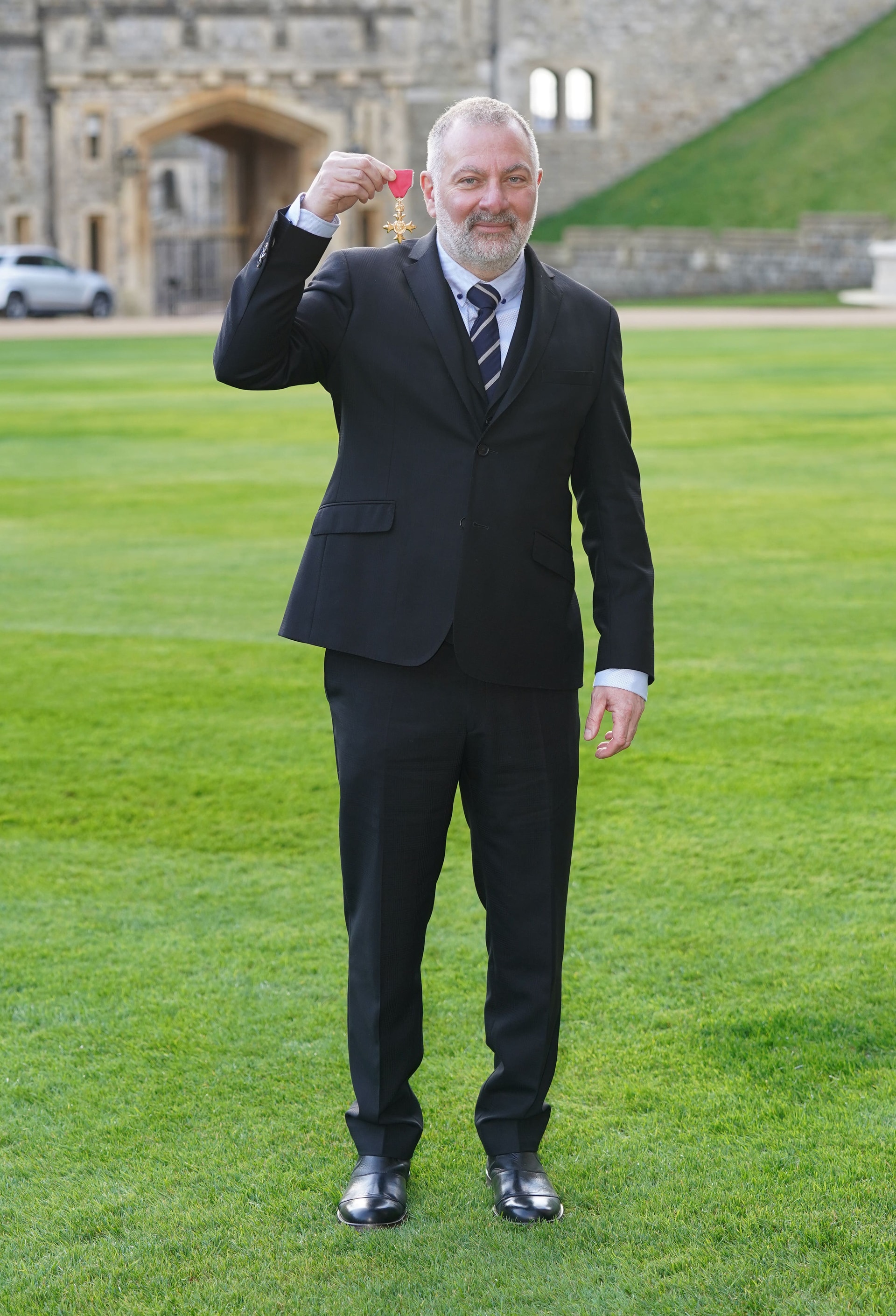 Line Of Duty creator Jed Mercurio after an investiture ceremony at Windsor Castle (PA)