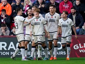 Luca Stephenson header earns Dundee United draw at leaders Hearts