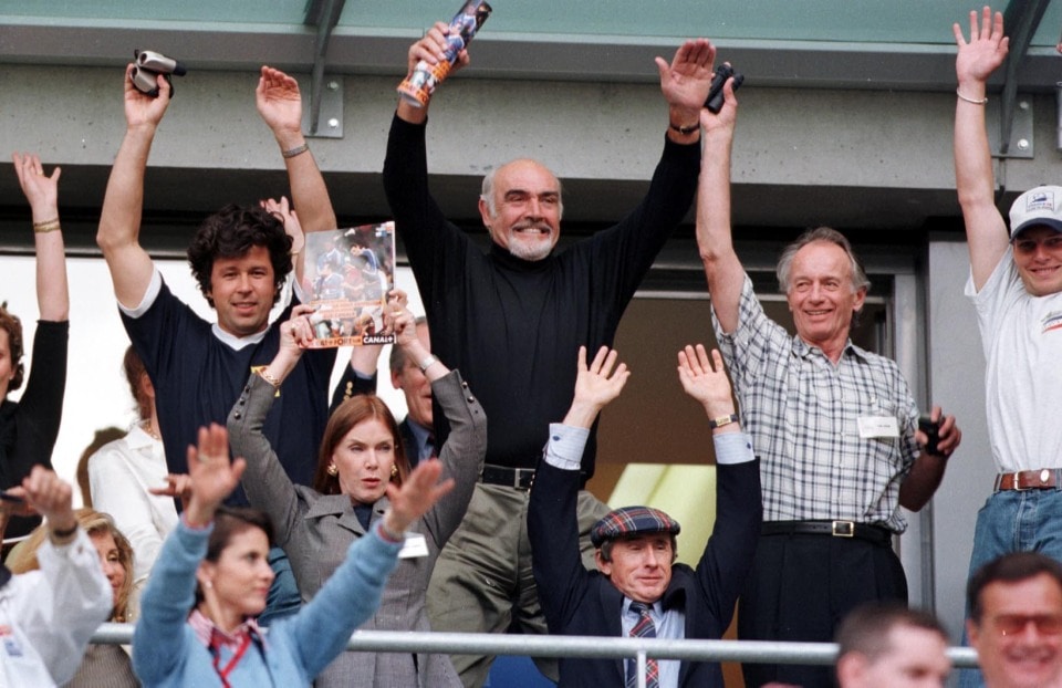 Sean Connery enjoying Scotland's participation at France 98.