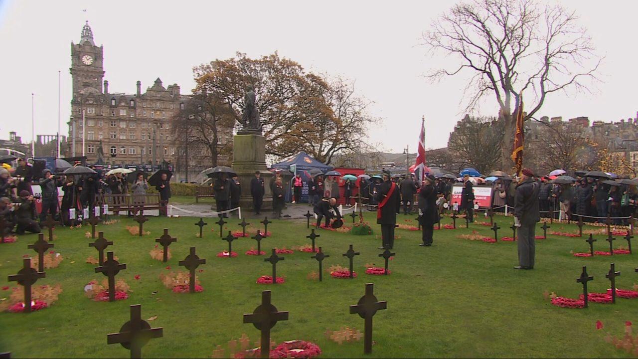 Scotland marks Remembrance Day as hundreds gather to pay tribute to fallen 