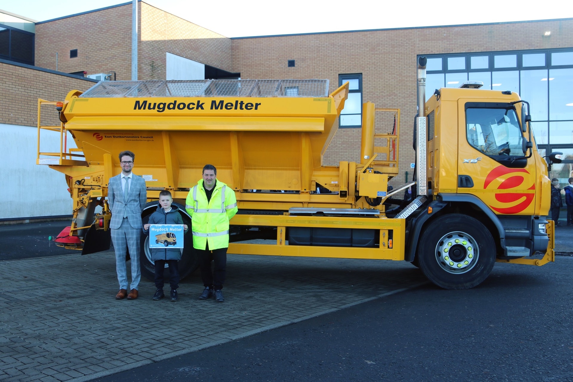 Mugdock Melter: Primary four pupil AJ named one of the gritters after a local park.