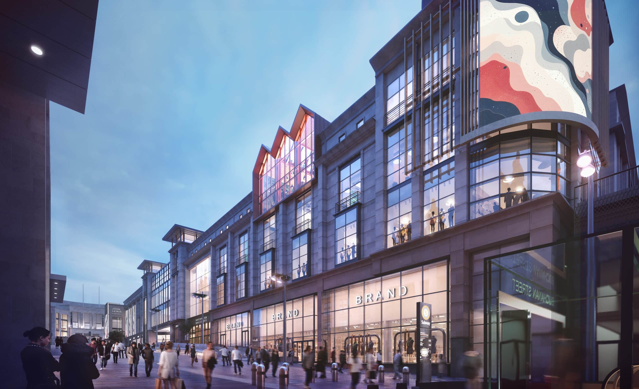 Artist impression of Buchanan Galleries makeover
