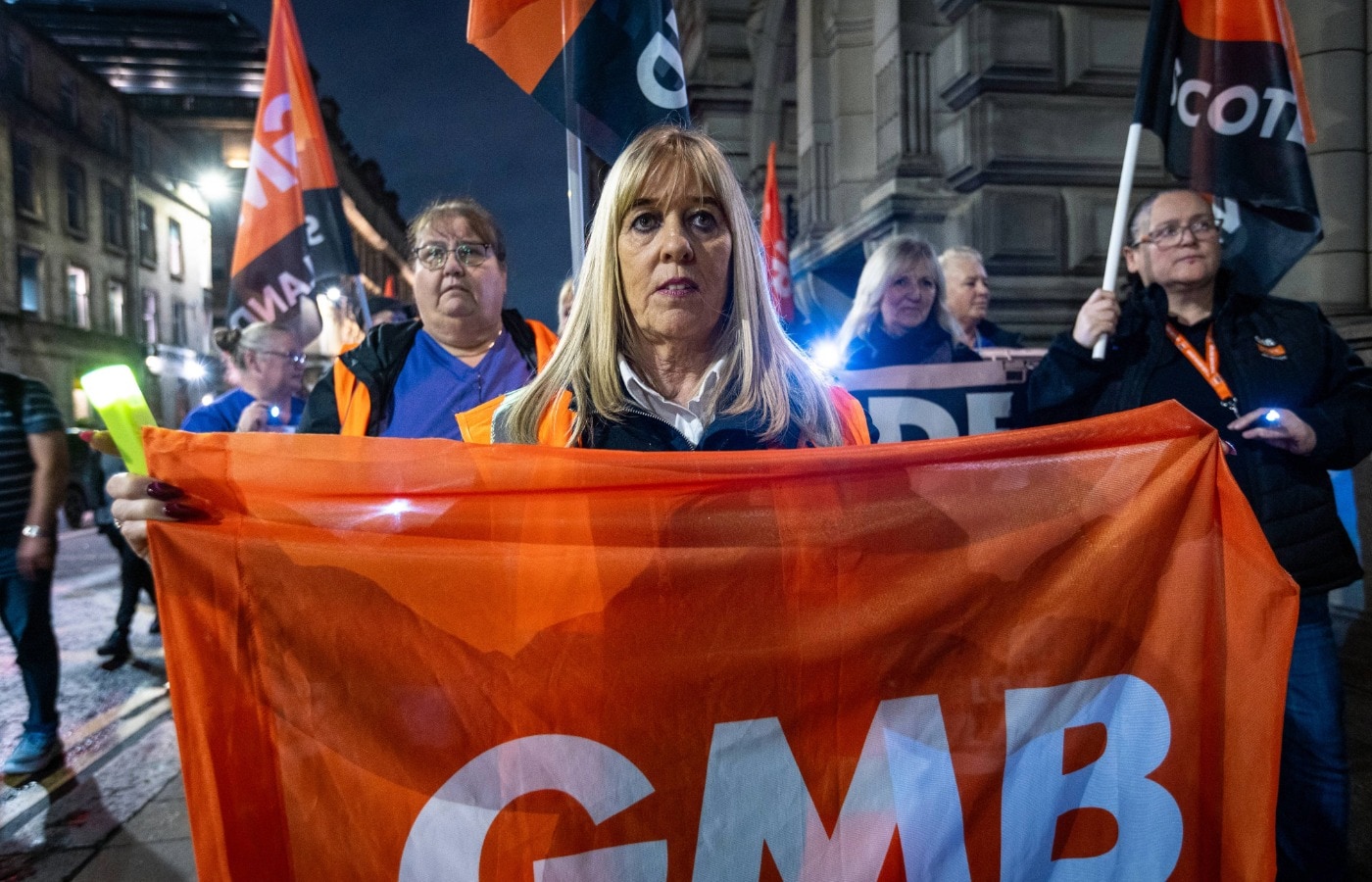 Frances Stojilkovic at the GMB's care rally