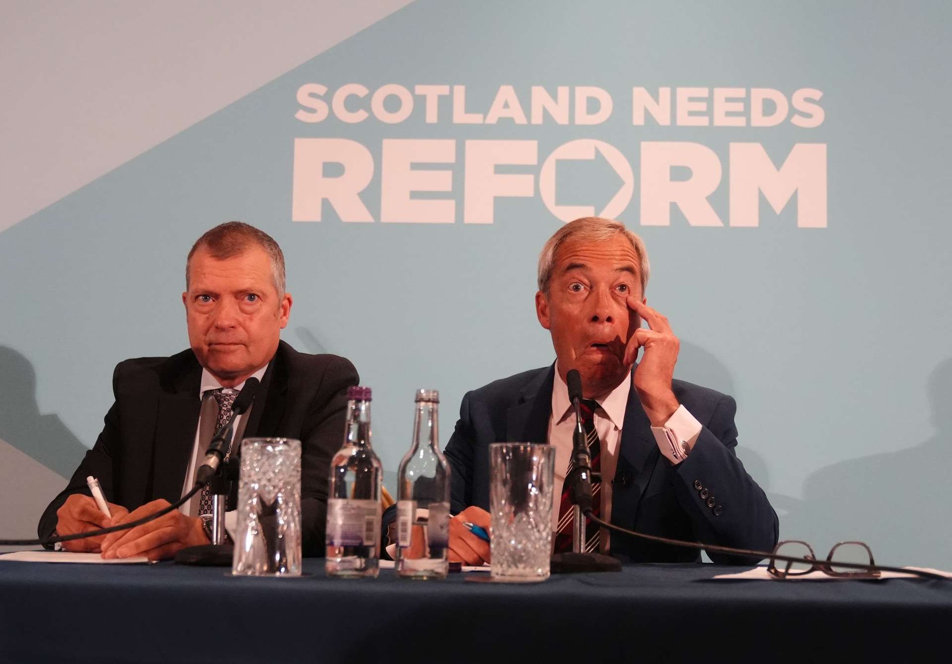 Graham Simpson, left, quit the Scottish Tories in August and joined Nigel Farage’s Reform UK.
