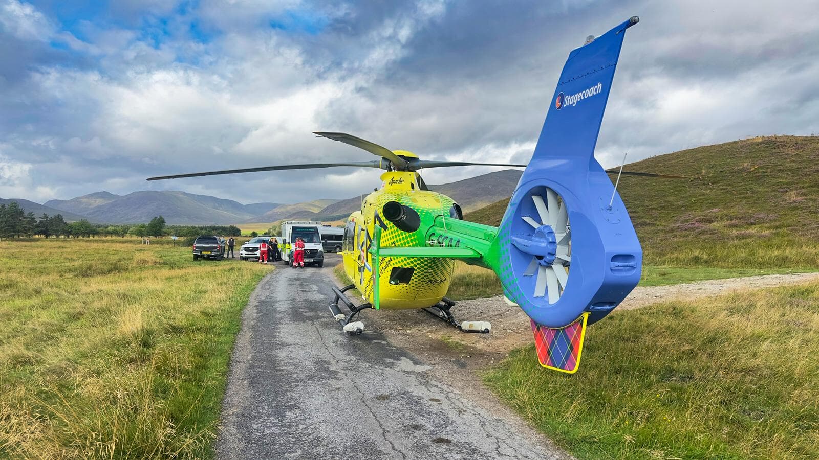 Scotland's Charity Air Ambulance was there to take Mary-Jane to hospital