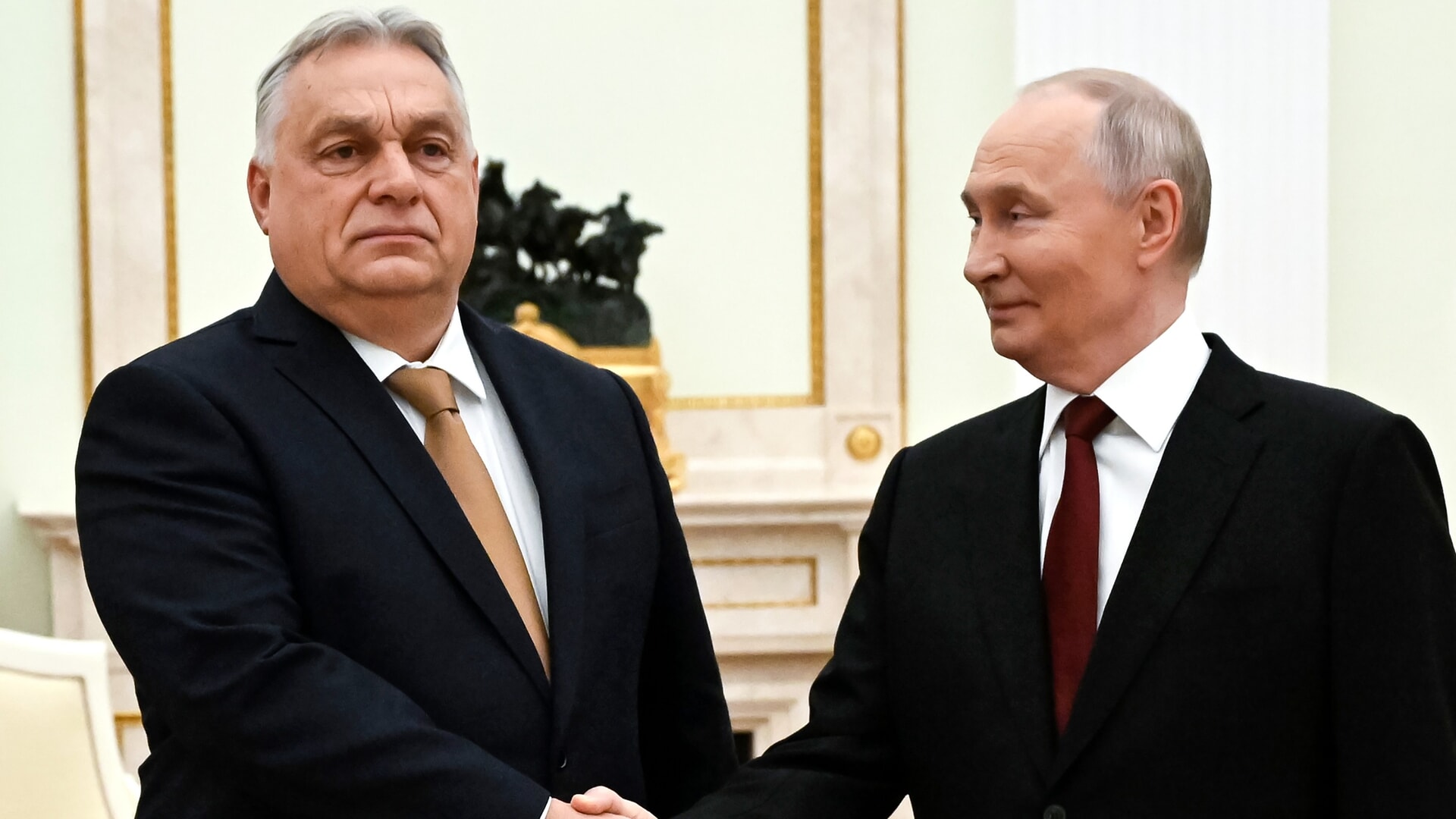 Hungarian Prime Minister Viktor Orban with Vladimir Putin.