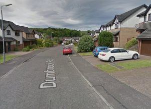 Four people rescued after getting stuck in drain near residential street in Milngavie