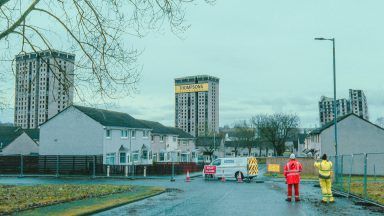 Three Motherwell tower blocks demolished in controlled explosion