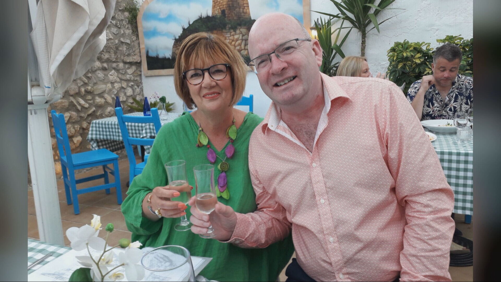 Stephen Brown with his wife on holiday