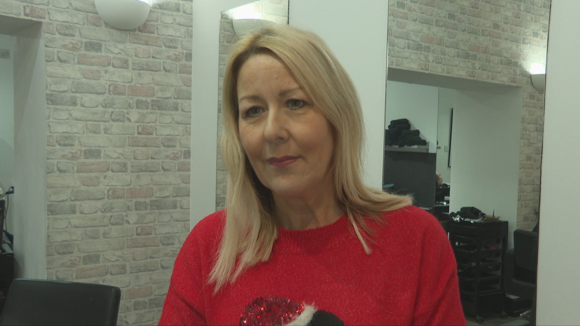 Adele owns a nearby hair salon