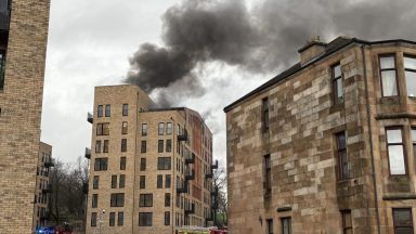 Fire breaks out in new block of flats in Glasgow