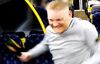 Drunk man’s ‘wild’ murder bid on train caught on CCTV
