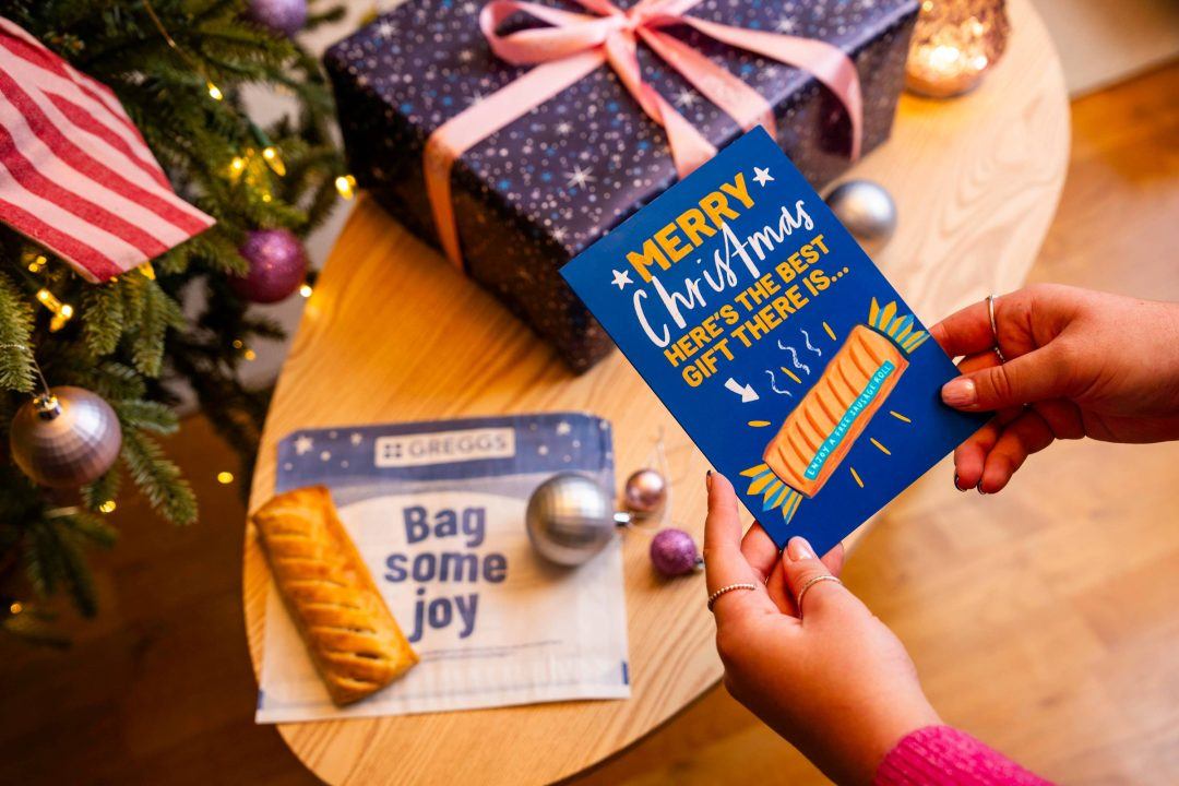 Greggs launches Christmas cards complete with gift of sausage roll