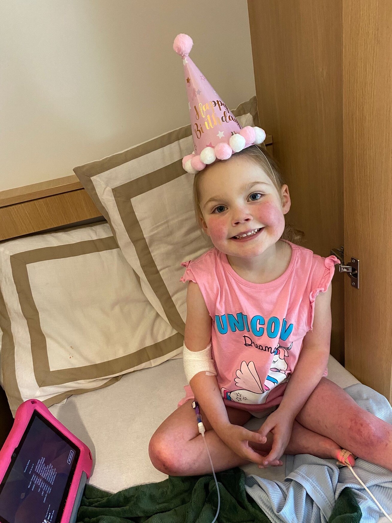 Brie McCann celebrated her sixth birthday in hospital.