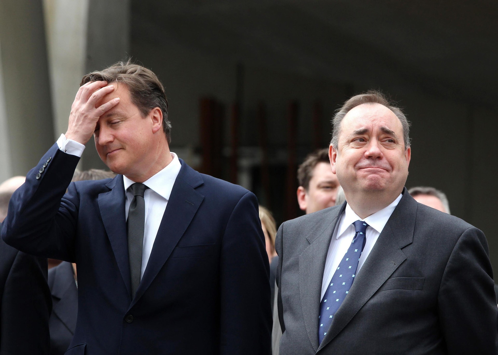 The prime minister David Cameron, left, agreed an independence referendum could be held after Alex Salmond’s SNP won an unprecedented Holyrood majority in 2011