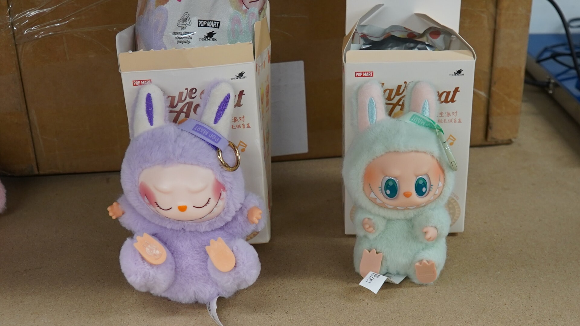 A fake Labubu toy (left), which has been seized by Border Force, next to a genuine Labubu toy.