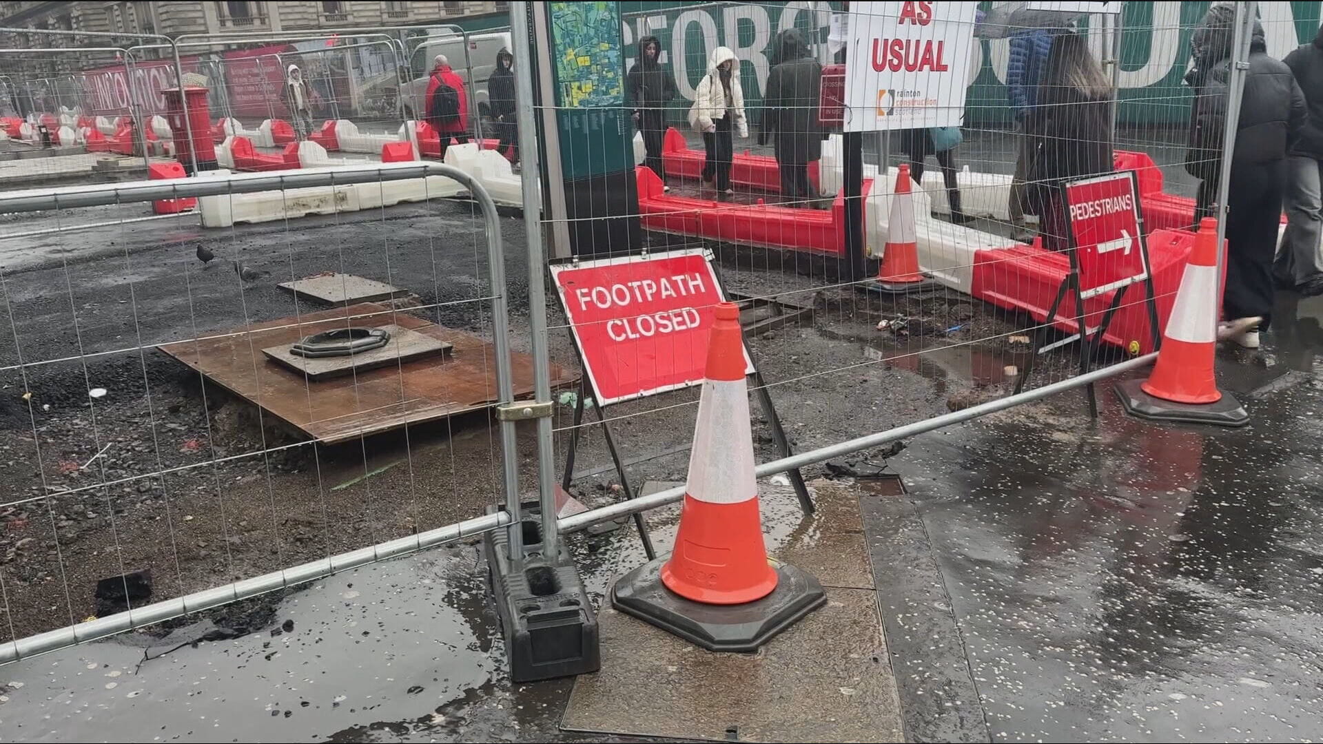 Roadworks are a common sight in Glasgow