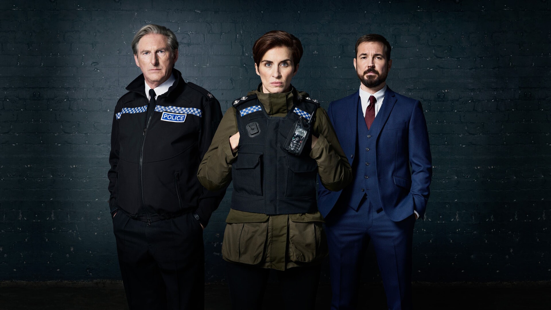 Adrian Dunbar, Vicky McClure and Martin Compston will return to Line of Duty for series seven.