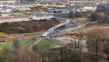 Milestone Fife bridge linking communities lifted into position