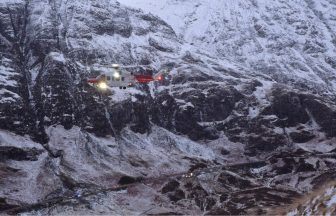 Climber airlifted to hospital after being struck by falling rock in Glencoe