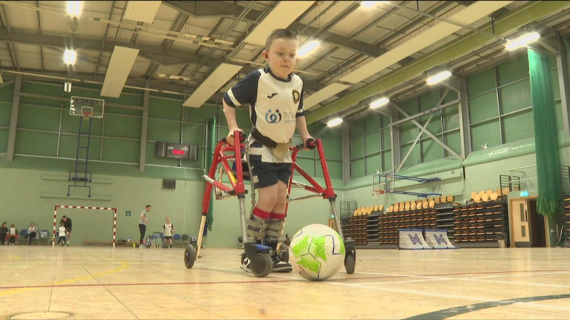 The frame football sessions help children build physical strength and confidence