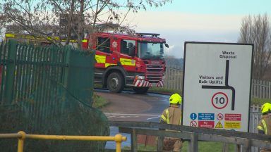 Six fire engines battling large blaze at Linwood waste facility as people urged to close windows