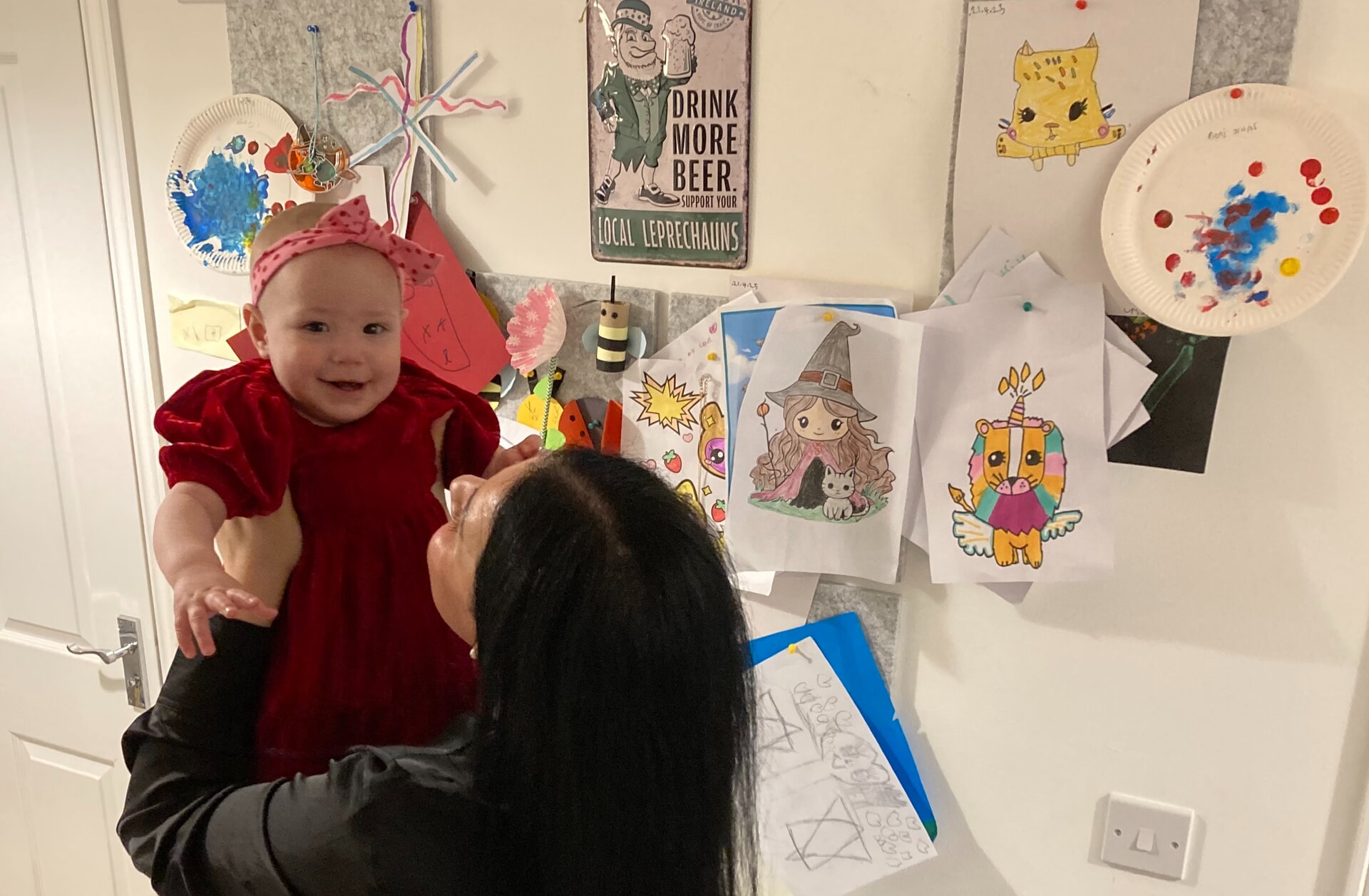 Dr Leila El Alti and baby Aurora.