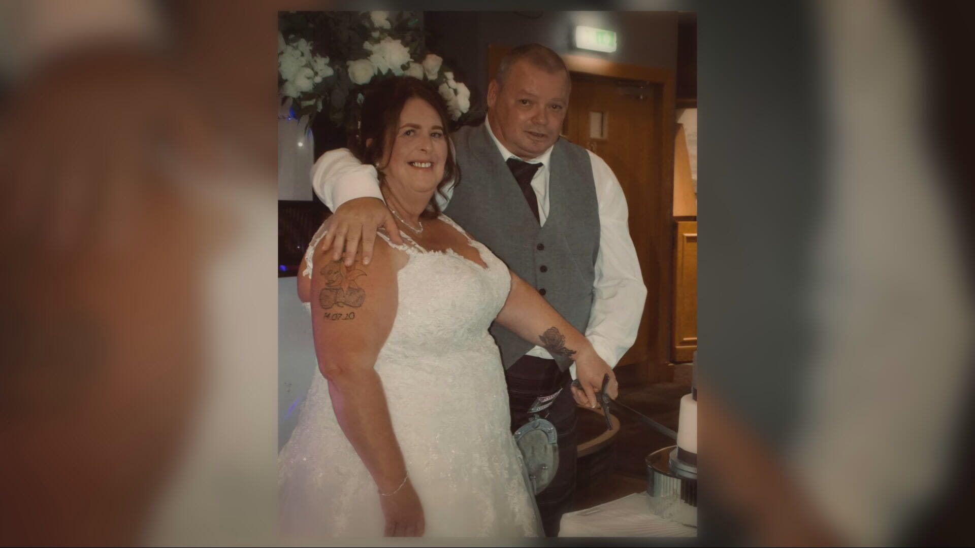 Darin and Lorna on their wedding day.