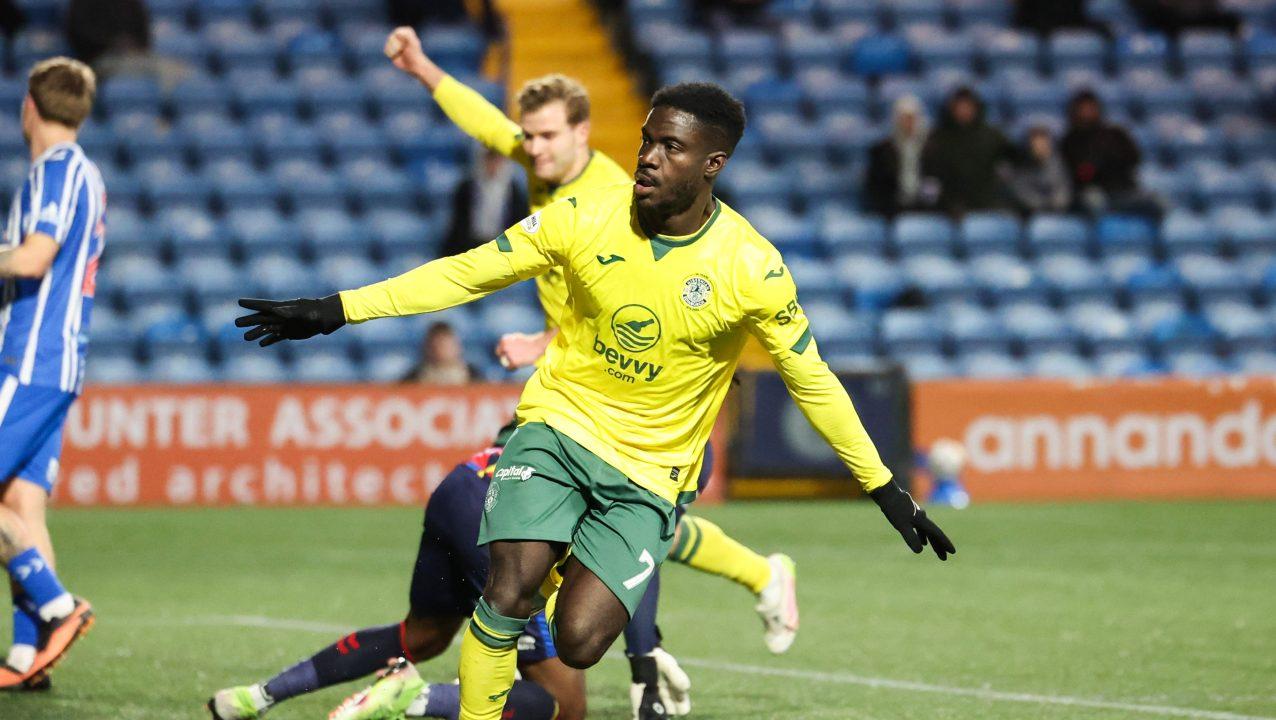 Elie Youan double sets Hibernian on way to victory over ten-man Kilmarnock