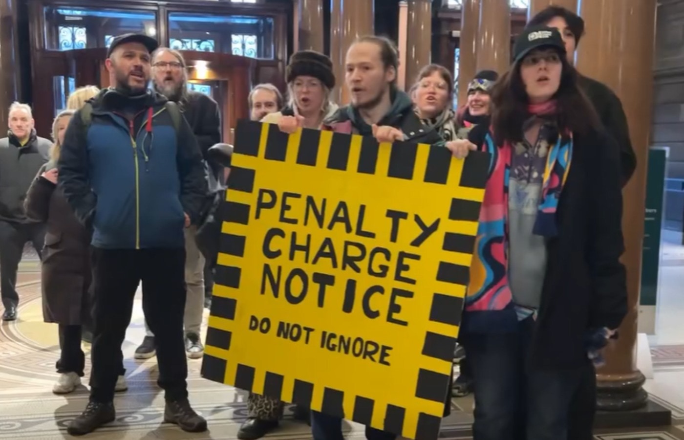 Dennistoun parking permit protest