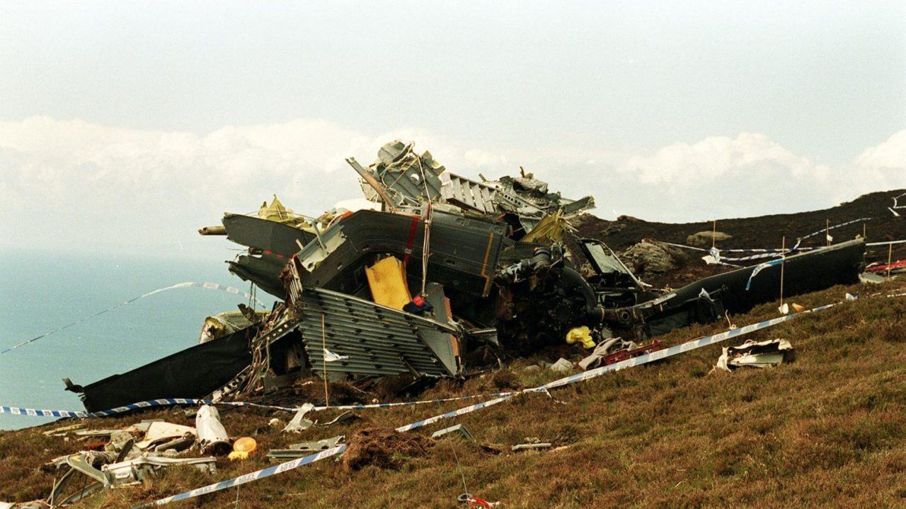 The Chinook helicopter crashed on the Mull of Kintyre in 1994.