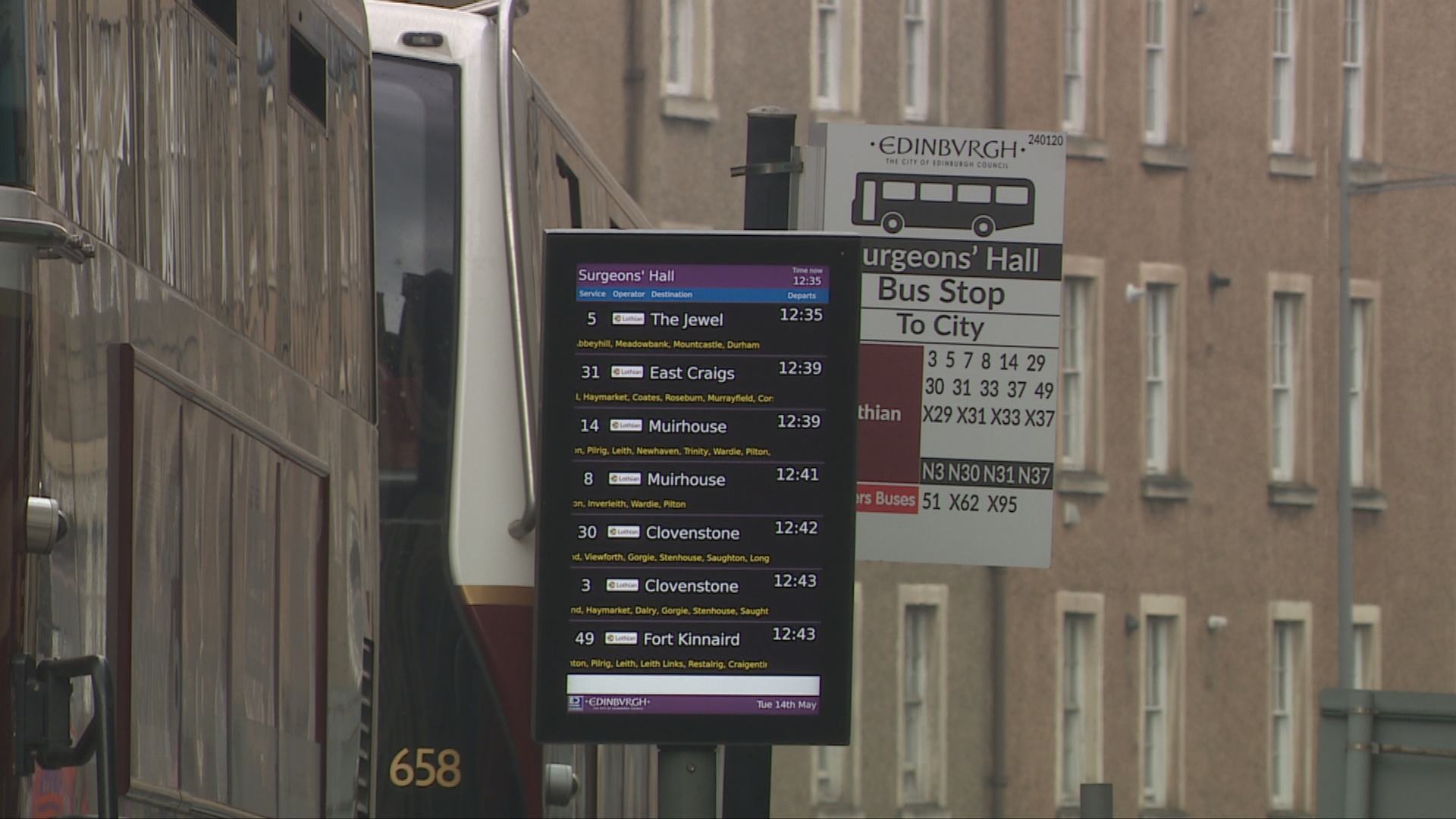 Floating bus stops are being installed in the Fountainbridge area
