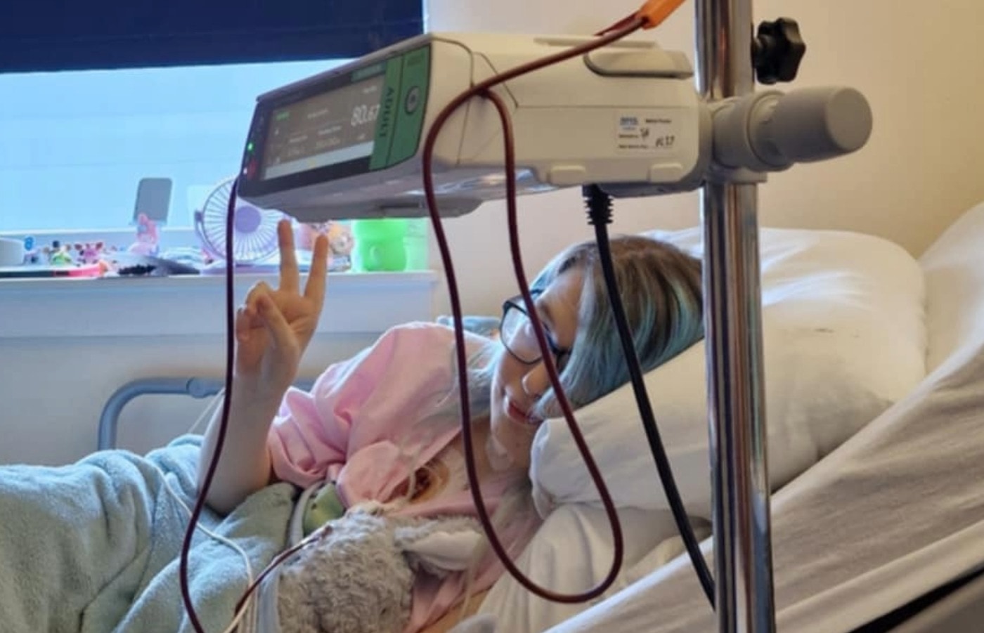 Katie was taken to hospital over the Christmas period.